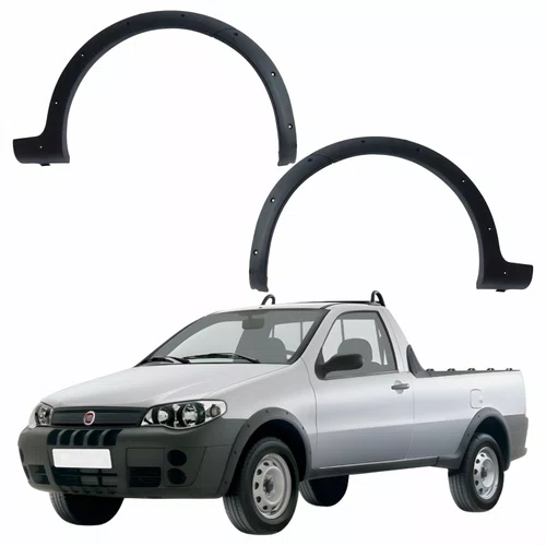 Par Moldura Para-lama Fiat Strada Sapão 2005 2006 2007 2008