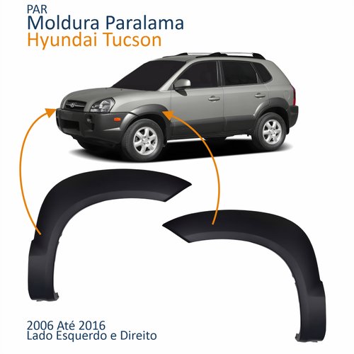 Par Moldura Para-lama Hyundai Tucson 2006 Até 2016