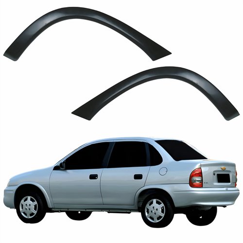 Par Moldura Para-lama Traseiro Gm Corsa Sedan 1996 Até 2010