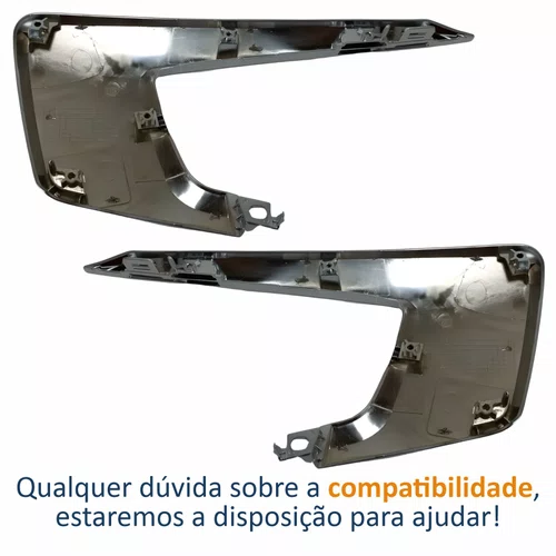 Par Moldura Parachoque Dianteiro Mitsubishi Asx 2017 Até 2022 Superior Cromado