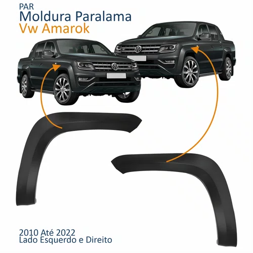 Par Moldura Paralama Dianteira Vw Amarok 2010 Até 2022