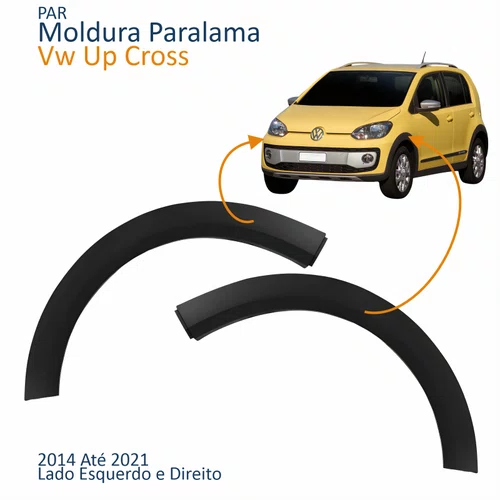 Par Moldura Paralama Dianteira Vw Up Cross 2014 Até 2021