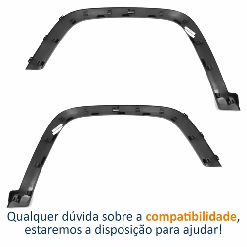 Par Moldura Paralama Dianteiro Jeep Compass 2017 2018 2019 2020 2021