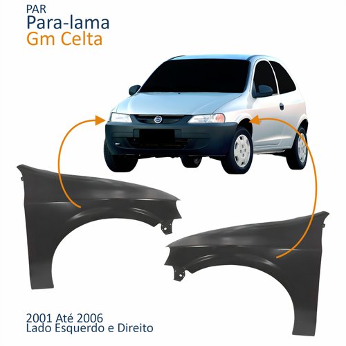 Par Para-lama Dianteiro Gm Celta 2001 Até 2006