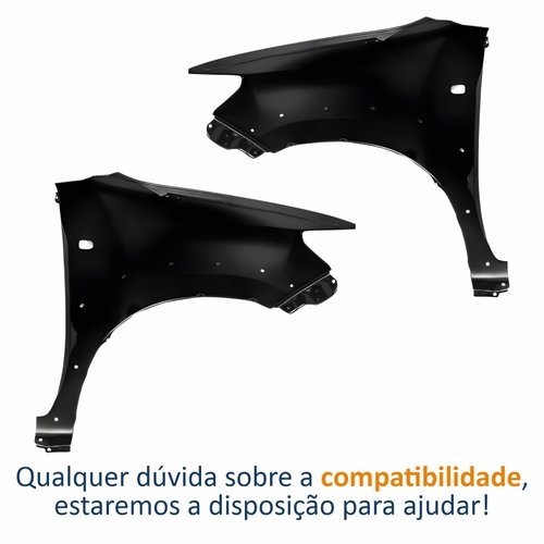 Par Para-lama Dianteiro Hilux Sw4 2012 2013 2014 2015 Com Furo Pisca Moldura