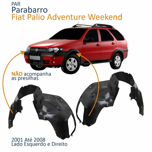 Par Parabarro Dianteiro Fiat Palio Weekend Adventure 2001 Até 2008
