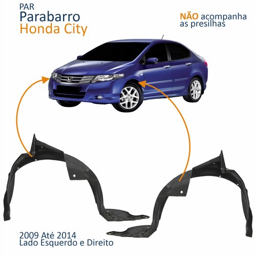 Par Parabarro Dianteiro Honda City 2009 Até 2014