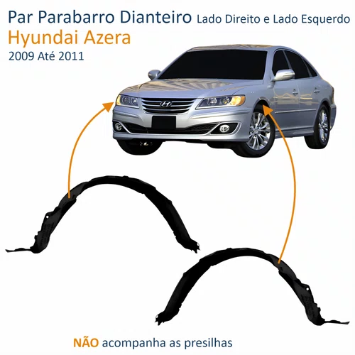 Par Parabarro Dianteiro Hyundai Azera 2009 Até 2011