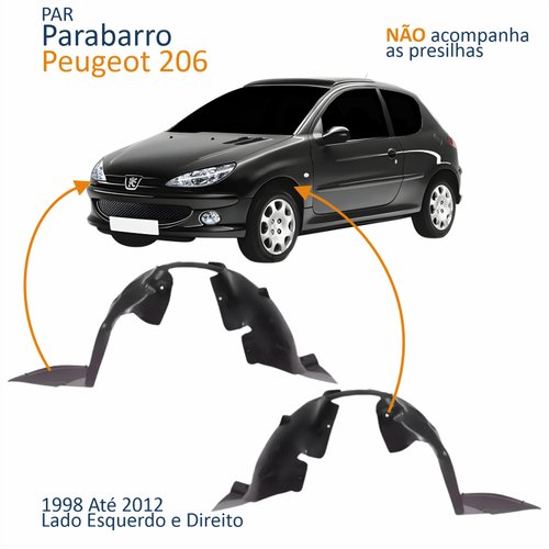 Par Parabarro Dianteiro Peugeot 206 1998 Até 2012