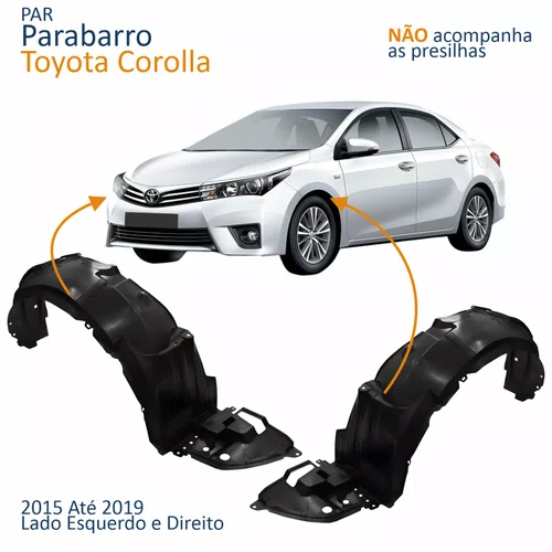 Par Parabarro Dianteiro Toyota Corolla 2015 2016 2017 2018 2019