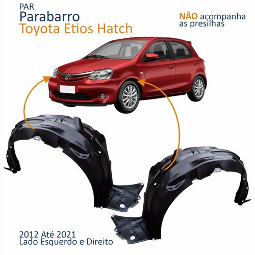 Par Parabarro Dianteiro Toyota Etios Hatch 2012 Até 2021