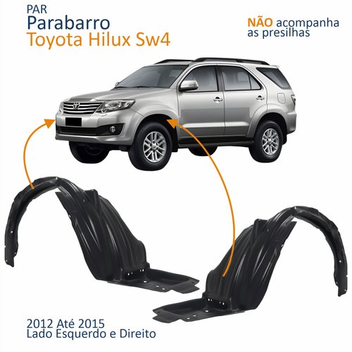 Par Parabarro Dianteiro Toyota Hilux Sw4 2012 2013 2014 2015