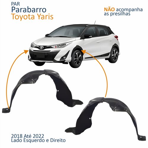 Par Parabarro Dianteiro Toyota Yaris 2018 2019 2020 2021 2022