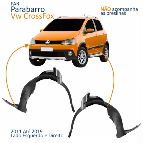 Par Parabarro Dianteiro Vw CrossFox 2011 Até 2019