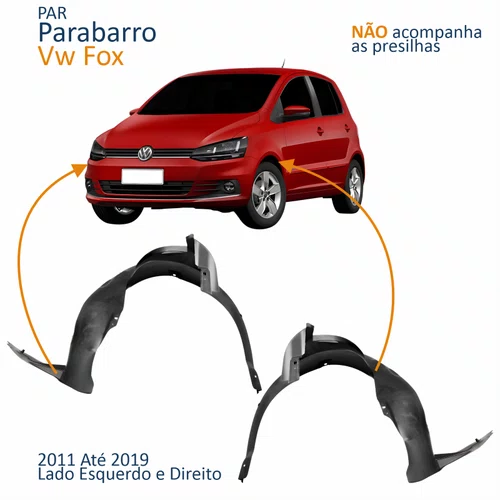 Par Parabarro Dianteiro Vw Fox 2011 Até 2019