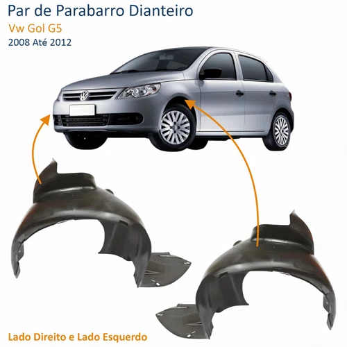 Par Parabarro Dianteiro Vw Gol G5 2008 Até 2012