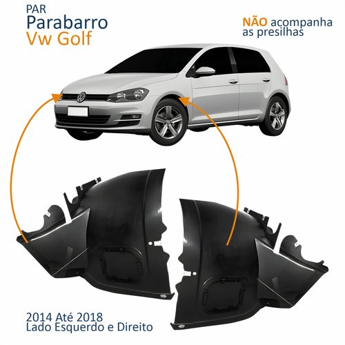 Par Parabarro Dianteiro Vw Golf 2014 2015 2016 2017 2018