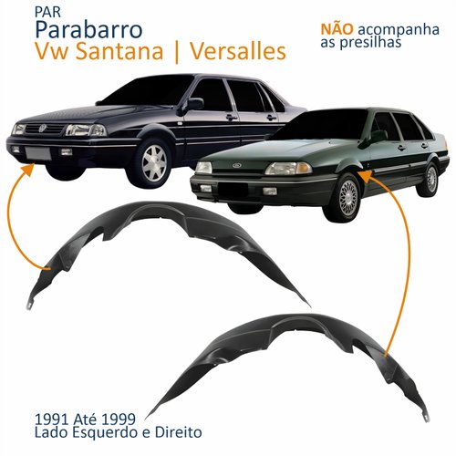 Par Parabarro Dianteiro Vw Santana Versalles 1991 Até 1999