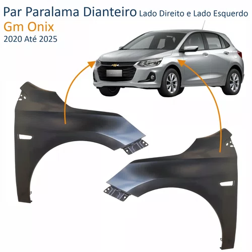 Par Paralama Dianteiro Gm Onix 2020 Até 2025