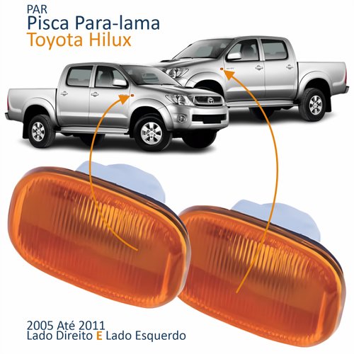Par Pisca Para-lama Toyota Hilux 2005 Até 2011 Âmbar
