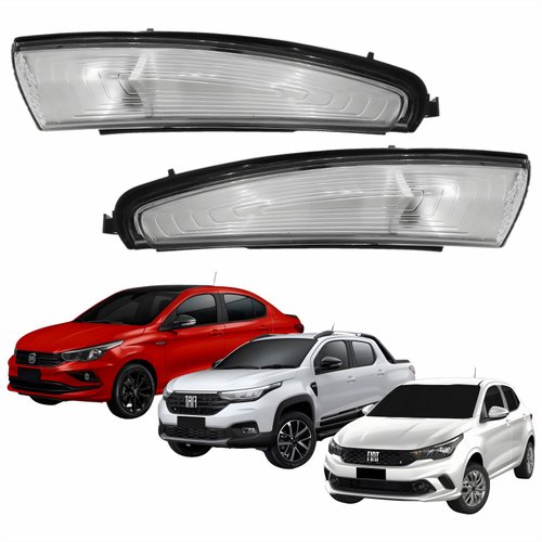 Par Pisca Retrovisor Fiat Argo Cronos 2018 Até 2022 Strada 2020 Até 2022