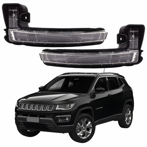 Par Pisca Retrovisor Jeep Compass 2016 Até 2023