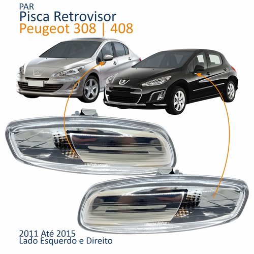 Par Pisca Retrovisor Peugeot 308 408 2011 2012 2013 2014 2015