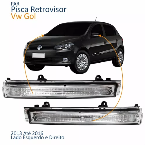 Par Pisca Retrovisor Vw Gol G6 2013 2014 2015 2016