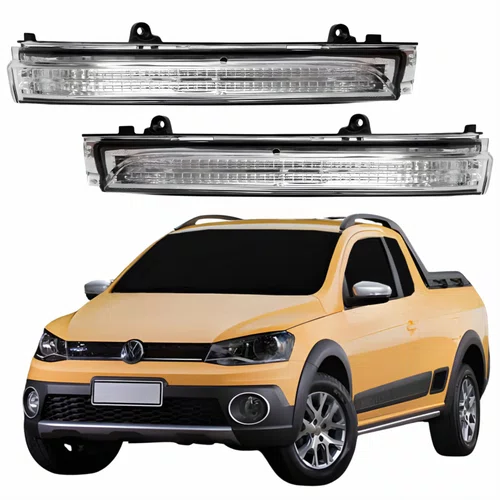 Par Pisca Retrovisor Vw Saveiro G6 2013 2014 2015 2016