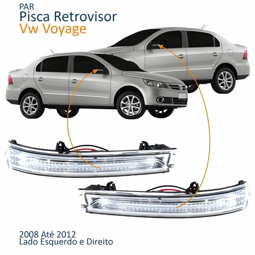 Par Pisca Retrovisor Vw Voyage G5 2008 2009 2010 2011 2012