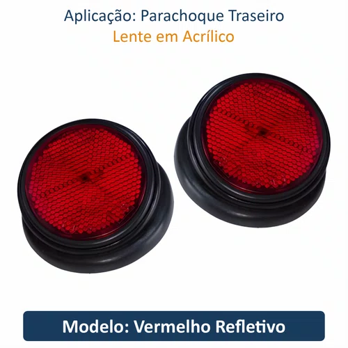 Par Refletor Olho de Gato Toyota Hilux Sr5 1990 Até 2001 Srv 2002 Até 2004
