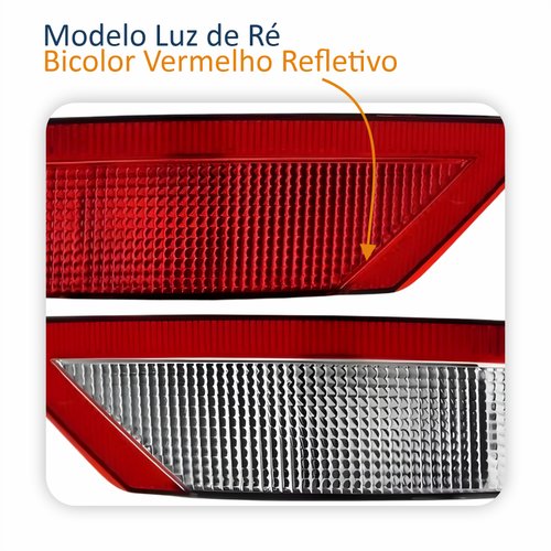 Par Refletor Parachoque Traseiro Ford Focus 2007 Até 2013 Com Luz de Ré