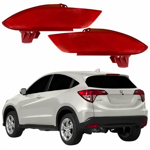 Par Refletor Parachoque Traseiro Honda Hrv 2016 2017 2018 2019