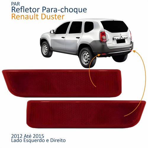 Par Refletor Parachoque Traseiro Renault Duster 2012 2013 2014 2015