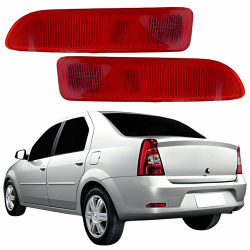 Par Refletor Parachoque Traseiro Renault Logan 2011 2012 2013 2014
