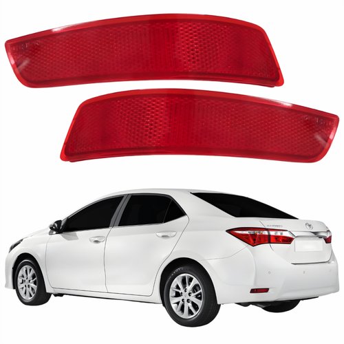 Par Refletor Parachoque Traseiro Toyota Corolla 2015 2016 2017 2018 2019