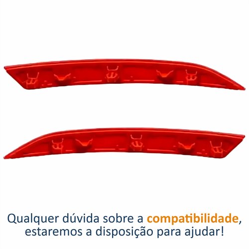 Par Refletor Parachoque Traseiro Vw Gol G6 2012 2013 2014 2015 2016