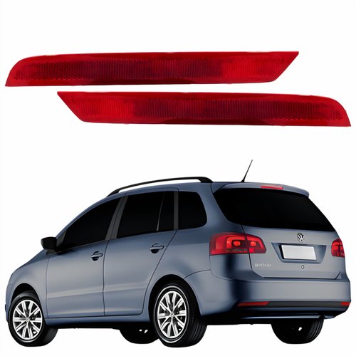 Par Refletor Parachoque Traseiro Vw Spacefox 2011 2012 2013 2014