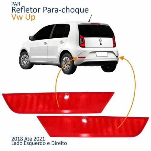 Par Refletor Parachoque Traseiro Vw Up 2018 2019 2020 2021