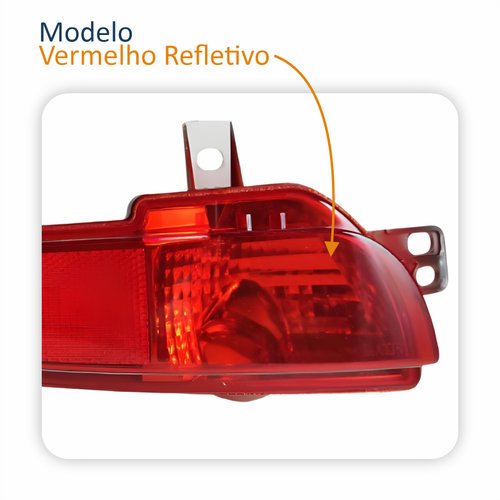 Par Refletor Traseiro Parachoque Peugeot 207 Hatch 2008 Até 2013
