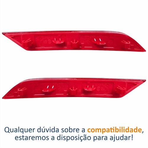Par Refletor Parachoque Traseiro Vw Gol G7 2016 2017 2018