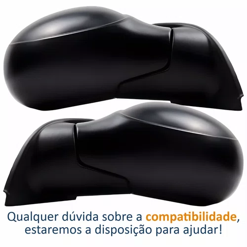 Par Retrovisor Citroen C3 2003 Até 2011 Elétrico Com Capa Lisa