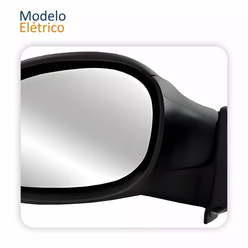 Par Retrovisor Citroen C3 2003 Até 2011 Elétrico Com Capa Lisa