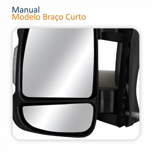 Par Retrovisores Fiat Ducato 2018 2019 2020 2021 2022 2023 2024 2025 Manual Com Pisca Braço Curto