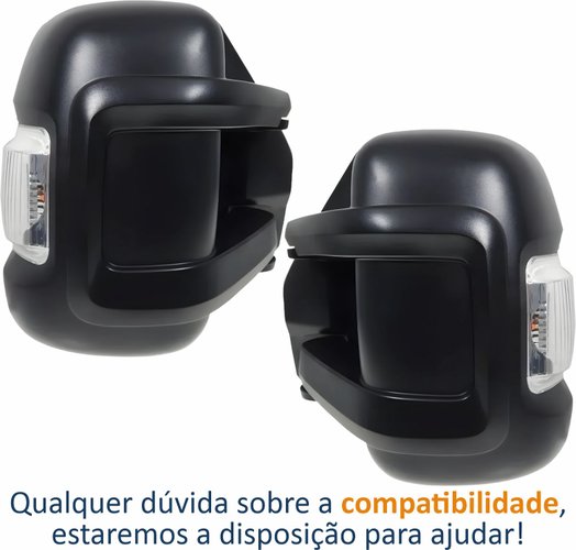 Par Retrovisor Fiat Ducato 2018 Até 2025 Sem Controle Com Pisca Braço Longo