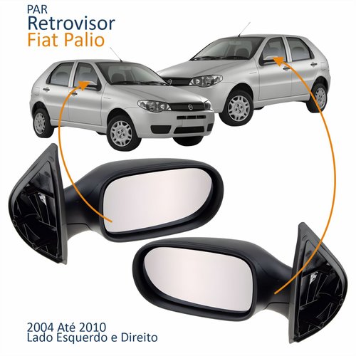 Par Retrovisor Fiat Palio 2004 Até 2010 4 Portas Sem Controle