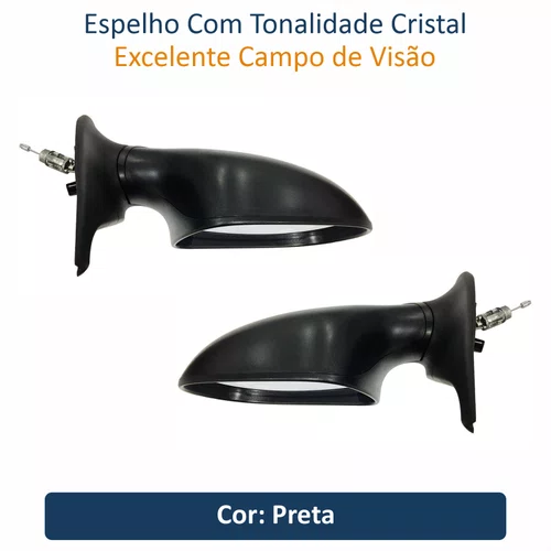 Par Retrovisor Fiat Strada 2008 Até 2011 2 Portas Com Controle METAGAL