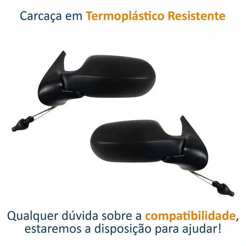 Par Retrovisor Fiat Uno Economy 2009 Até 2012 4 Portas Com Controle