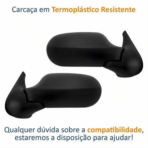 Par Retrovisor Fiat Uno Economy 2009 Até 2012 4 Portas Sem Controle