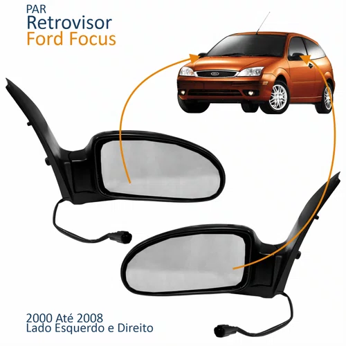 Par Retrovisor Ford Focus 2000 Até 2008 Elétrico